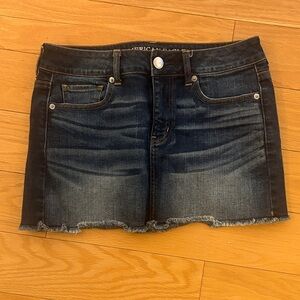 American Eagle Outfitters Dark Blue Denim Mini Skirt